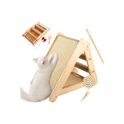 Cat Sisal Scratching Ramp Cats Scratching Post Kitten Scratcher Ramp Sisal Scratcher Posts for Indoor with Cat Teaser