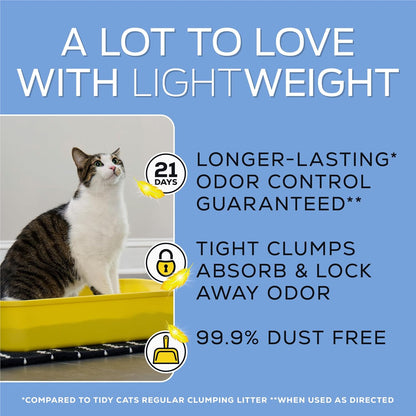 Lightweight 4-In-1 Strength Multi-Cat, Odor Control, Clumping, 99.9 Percent Dust Free Cat Litter - 17 Lb. Box